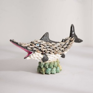소라 장식 상어 모형