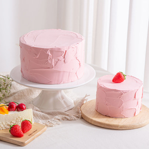 딸기 생크림 케이크 모형